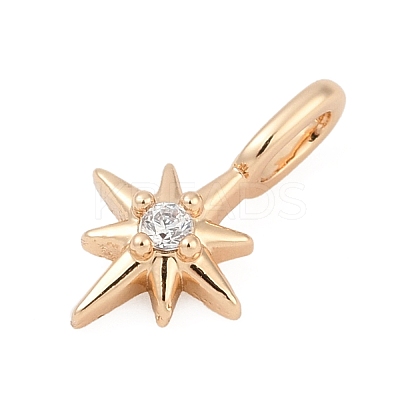 Brass Micro Pave Cubic Zirconia Pendants KK-Q096-04A-G-1