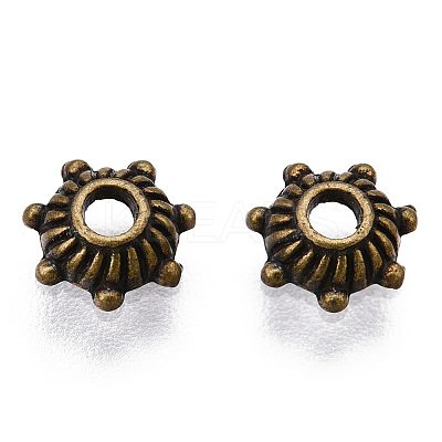 Tibetan Style Zinc Alloy Bead Caps X-MLF0514Y-01-1
