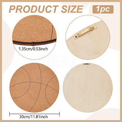 Wood Wall Jewelry Display Cork Tray AJEW-WH0348-466F-1