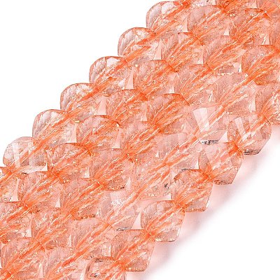 Crackle Transparent Glass Beads Strands GLAA-N068-02A-09-1