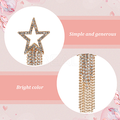 2 Pairs 2 Colors Alloy Hollow Star Dangle Stud Earrings EJEW-AN0003-77-1