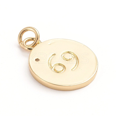 Brass Micro Pave Cubic Zirconia Pendants ZIRC-E164-34L-G-1