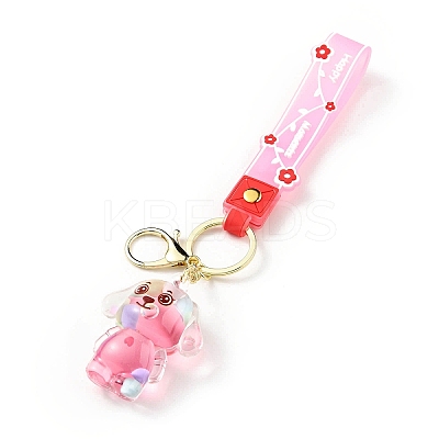 Dog Acrylic Pendant Keychain KEYC-G050-03LG-1