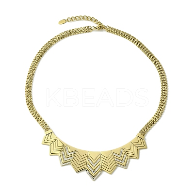 
304 Stainless Steel Bib Necklaces NJEW-Q322-09G-1