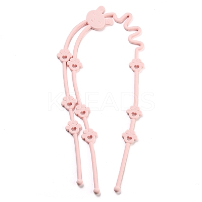 2 in 1 Silicone Baby Pacifier Holder Chains AJEW-G050-02C-1