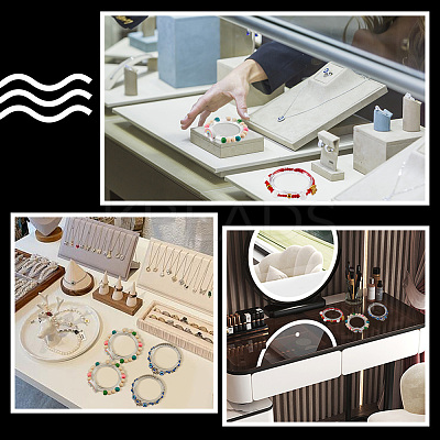 20Pcs Small Transparent Shelf Bangle Organizer Bracelet Displays Stand Jewelry Holder BDIS-PH0001-04-1