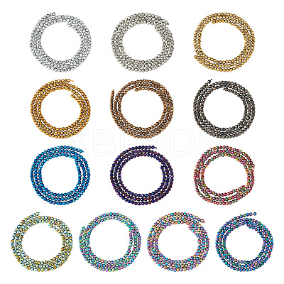 13 Strands 13 Style Electroplate Glass Beads Strands GLAA-TA0001-81-1