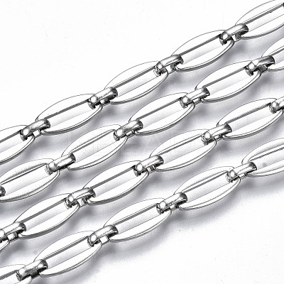 Tarnish Resistant 304 Stainless Steel Link Chains CHS-T003-18P-NF-1