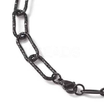 304 Stainless Steel Paperclip Chain Necklaces for Women Men NJEW-JN05820-1