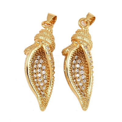 Brass Micro Pave Cubic Zirconia Pendants KK-A269-24G-1