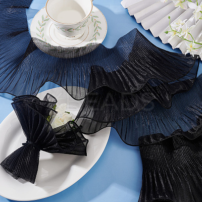 7 Yards Polyester Ruffled Ribbon OCOR-WH0060-89A-1