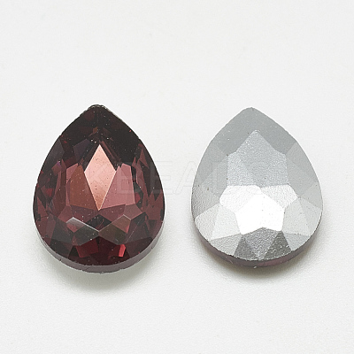 Pointed Back Glass Rhinestone Cabochons RGLA-T081-10x14mm-18-1