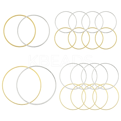 120Pcs 2 Styles 2 Colors Brass Linking Rings KK-YW0003-98-1