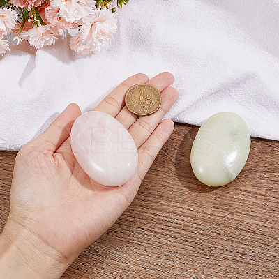 2Pcs 2 Styles  Natural Rose Quartz & Serpentine Massage Tool MRMJ-NB0001-20-1