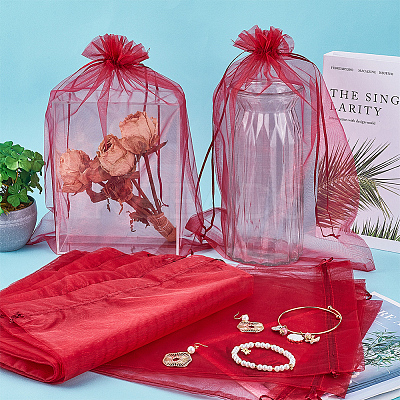 30pcs Large Organza Pouches Portable Shoes Bag Travel Storage Drawstring Bags OP-SP0001-03B-04-1