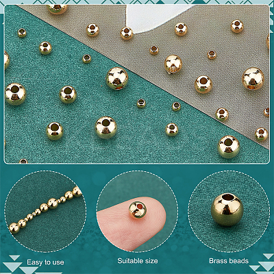 160Pcs 4 Styles Brass Beads KK-PH0005-81-1