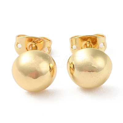 Rack Plating Brass Stud Earrings for Women EJEW-G394-18C-G-1