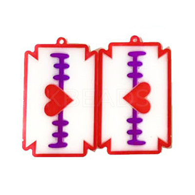 Valentine's Day Theme Food Grade Pendant Silicone Molds DIY-D050-13-1