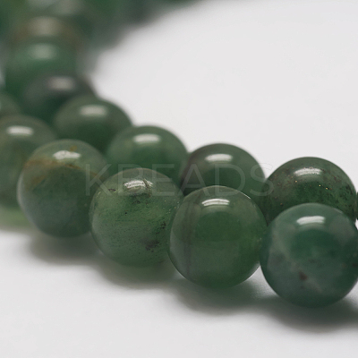 Grade AB Natural Green Aventurine Bead Strands G-G666-01A-1