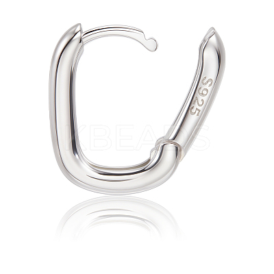 1 Pair 925 Sterling Silver Hoop Earrings EJEW-BBC0001-83P-1