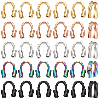 60Pcs 5 Color 316 Surgical Stainless Steel Wire Guardian and Protectors STAS-BBC0004-40-1