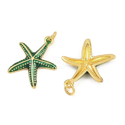 Brass Enamel Pendants KK-CBACBC6-05G-01-1