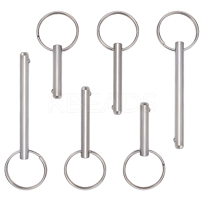 6Pcs 3 Styles 316 Surgical Stainless Steel Ball Pin STAS-AR0002-67-1