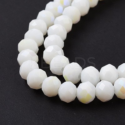 Electroplate Opaque Solid Color Glass Beads Strands EGLA-A044-P3mm-L01-1