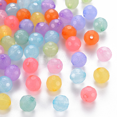 Transparent Acrylic Beads TACR-S154-62E-1