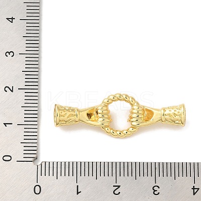 Rack Plating Brass Pave Black Cubic Zirconia Hands with Rings Links Connector Charms KK-A229-14G-1