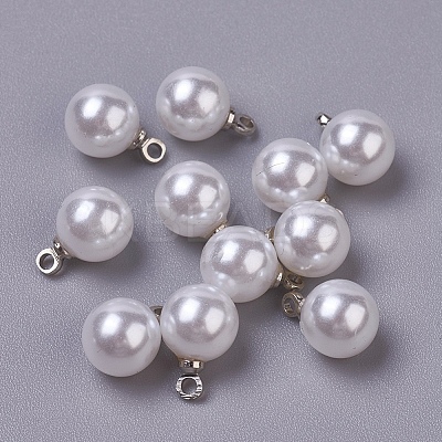 Resin Imitation Pearl Pendants LS-RESI-WH0008-17D-1