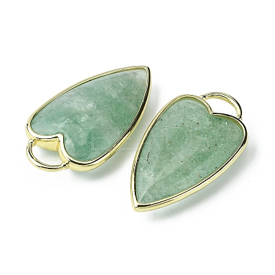 Natural Green Strawberry Quartz Pendants G-O204-02H-1