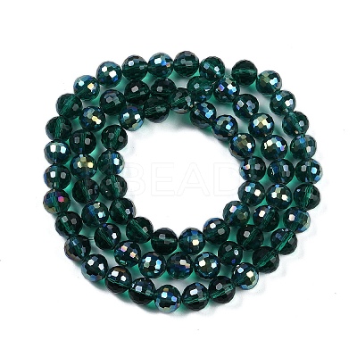 Transparent Electroplate Glass Beads Strands EGLA-N002-31-H13-1