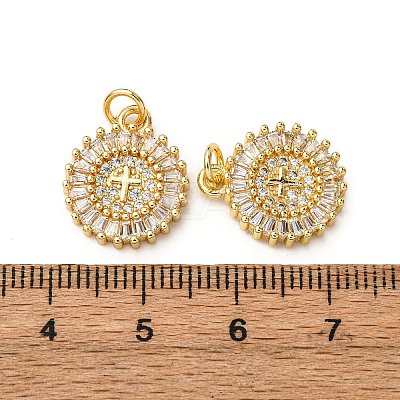 Brass Micro Pave Cubic Zirconia Pendants KK-A265-08G-1