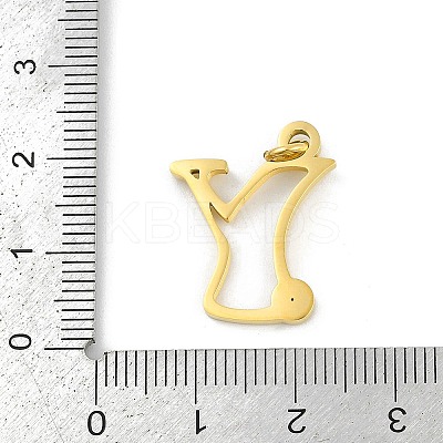 304 Stainless Steel Pendants STAS-R137-01G-Y-1