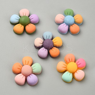 20Pcs 5 Colors Opaque Resin Cabochons OHAR-YW0001-02-1