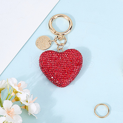 2Pcs 2 Styles PU Leather and Alloy Rhinestone Braided Keychain & Pendant Decorations KEYC-CN0001-11C-1