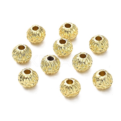 Rack Plating Alloy Beads PALLOY-D024-06G-1