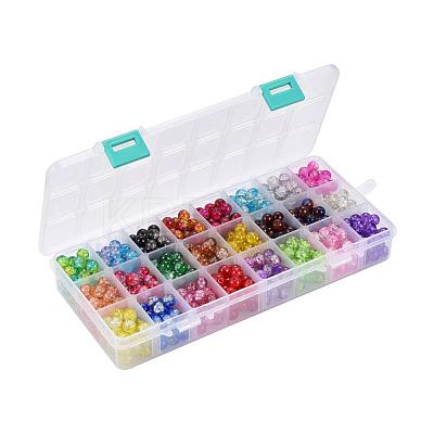 Baking Paint Crackle Glass Beads CCG-X0011-02-8mm-1