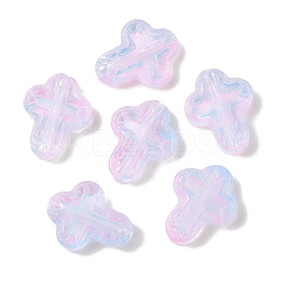 Transparent Spray Paint Glass Beads GLAA-Z011-04F-1