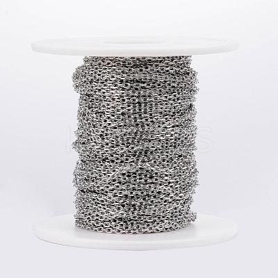 Tarnish Resistant 304 Stainless Steel Cable Chains CHS-H009-01P-1