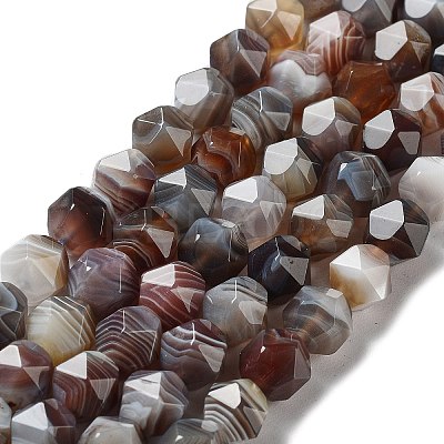 Natural Botswana Agate Beads Strands G-NH0002-C01-03-1