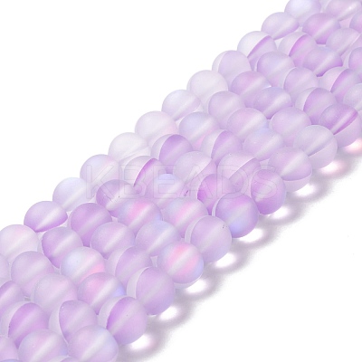 Synthetic Moonstone Beads Strands G-E573-01C-03-1