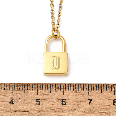 304 Stainless Steel Rolo Chain Pendant Necklaces NJEW-S444-01G-04-1
