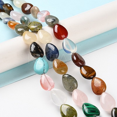 Natural and Synthetic Mixed Stone Beads Strands G-K357-A11-01-1