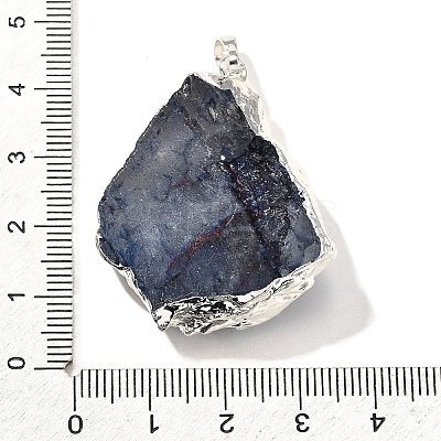 Raw Rough Natural Dyed Quartz Crystal Pendants G-G895-05S-06-1