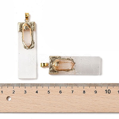 Natural Quartz Crystal & Selenite Big Pendants G-H084-09G-01-1