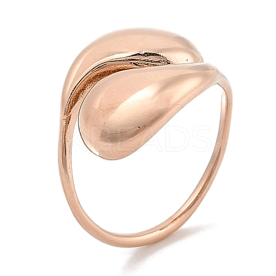 Open 304 Stainless Steel Finger Rings for Women RJEW-B070-01RG-1