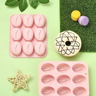 2Pcs Coffee Bean Silicone Molds ST-CJ0043-017-1