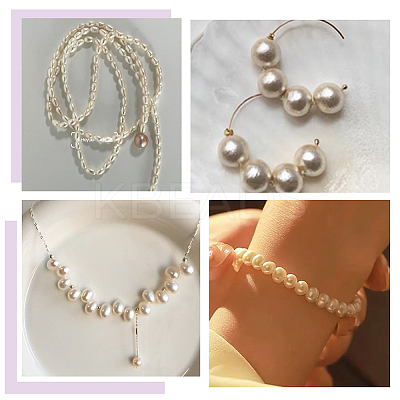 2 Strands Natural Cultured Freshwater Pearl Beads Strands PEAR-HY0001-08-1
